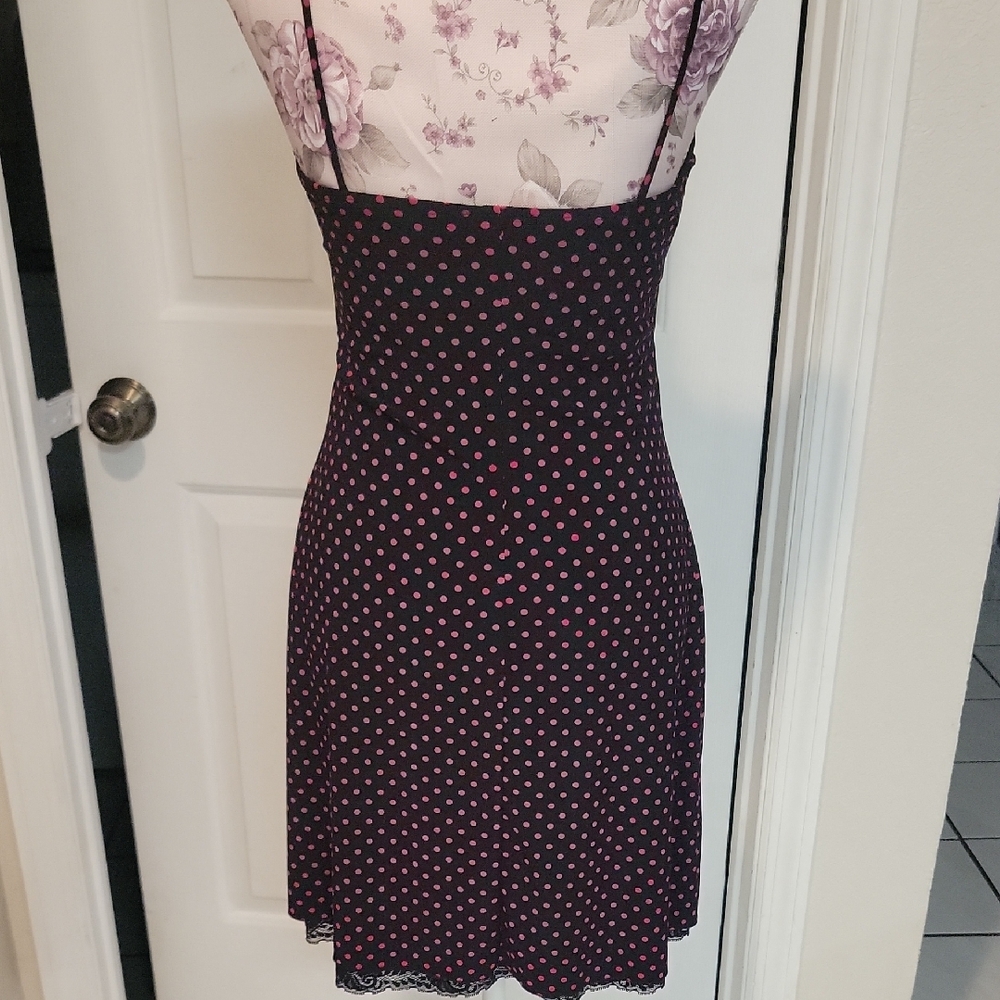 Rampage Black Mini Sundress Spaghetti Strap Sweetheart - Picture 6 of 11